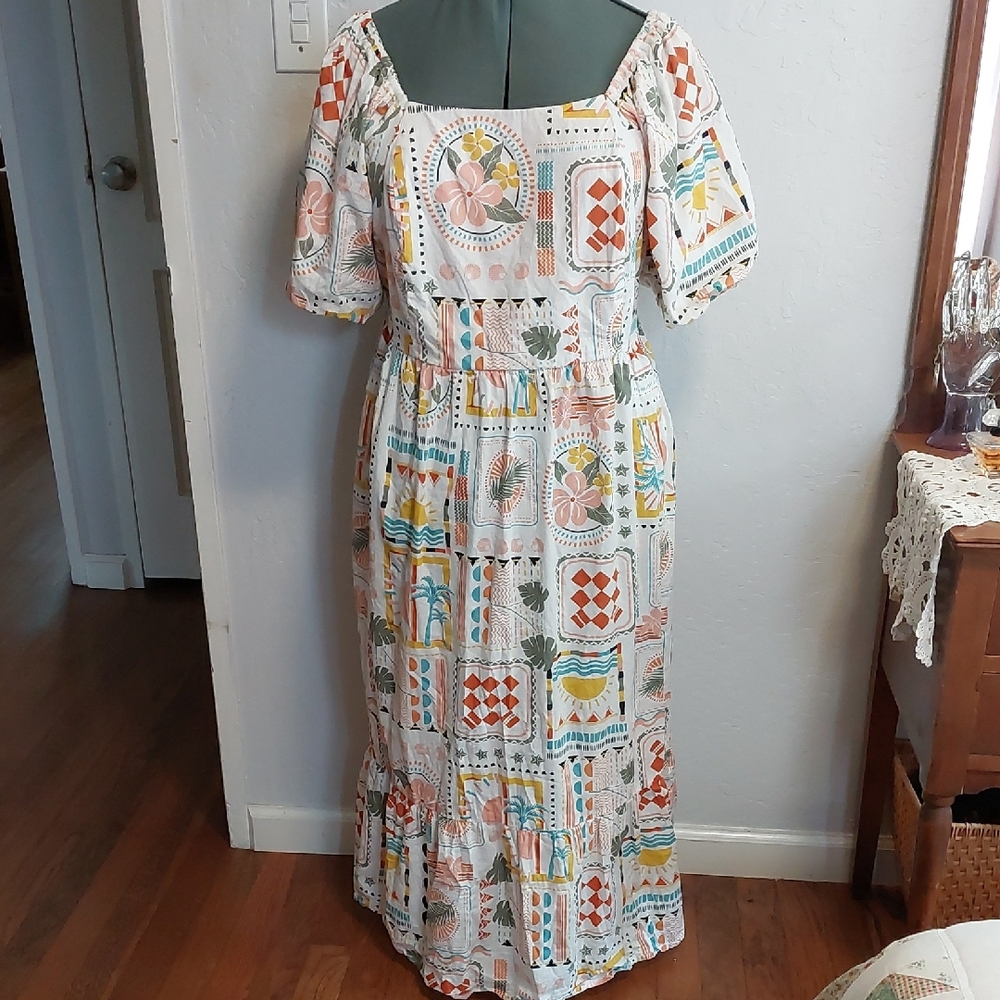 LEA Multicolor Patterned Women's Dress